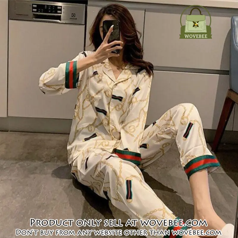 Trending luxury fashion gucci satin pajama set pjs1047 wvb1359447